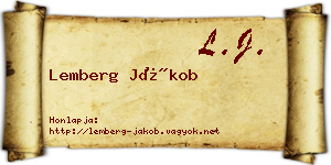 Lemberg Jákob névjegykártya